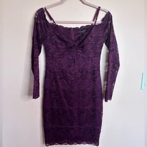 GUESS Cold Shoulder Lace Dress